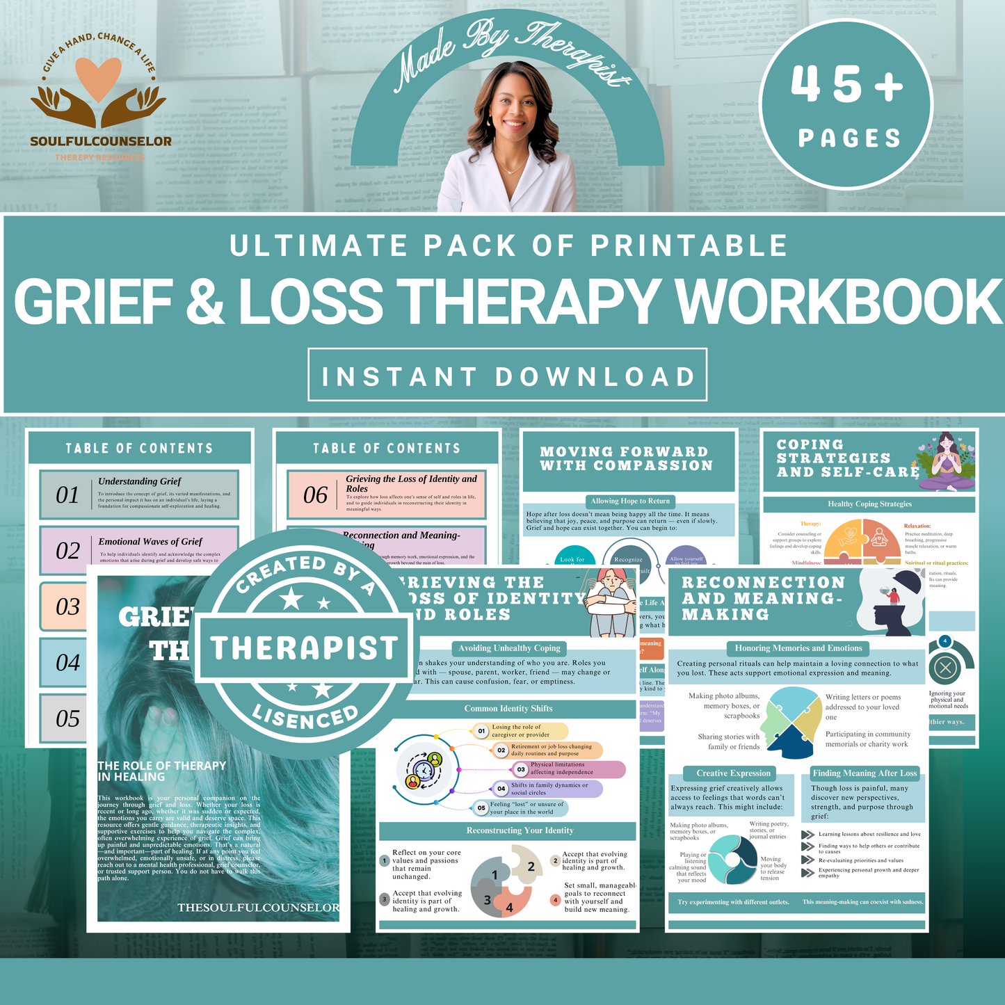 Grief & Loss Recovery Workbook, Healing After Loss workbook, Therapy Grief Journal, Mental Health Tool,  Emotional Regulation, Therapy Tools