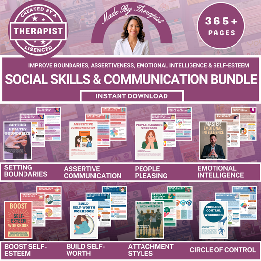 Social Skills Mega Bundle for Teens & Adults, Build Confidence, Set Boundaries, Improve Emotional Intelligence and Self-Esteem, Self-Help