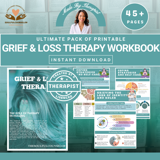 Grief & Loss Recovery Workbook, Healing After Loss workbook, Therapy Grief Journal, Mental Health Tool,  Emotional Regulation, Therapy Tools