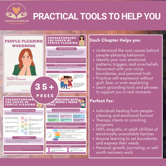 People-Pleasing Recovery Workbook for Teens & Adults, Printable Guide to Set Boundaries, Build Self-Worth, Stop Saying Yes to Please Others